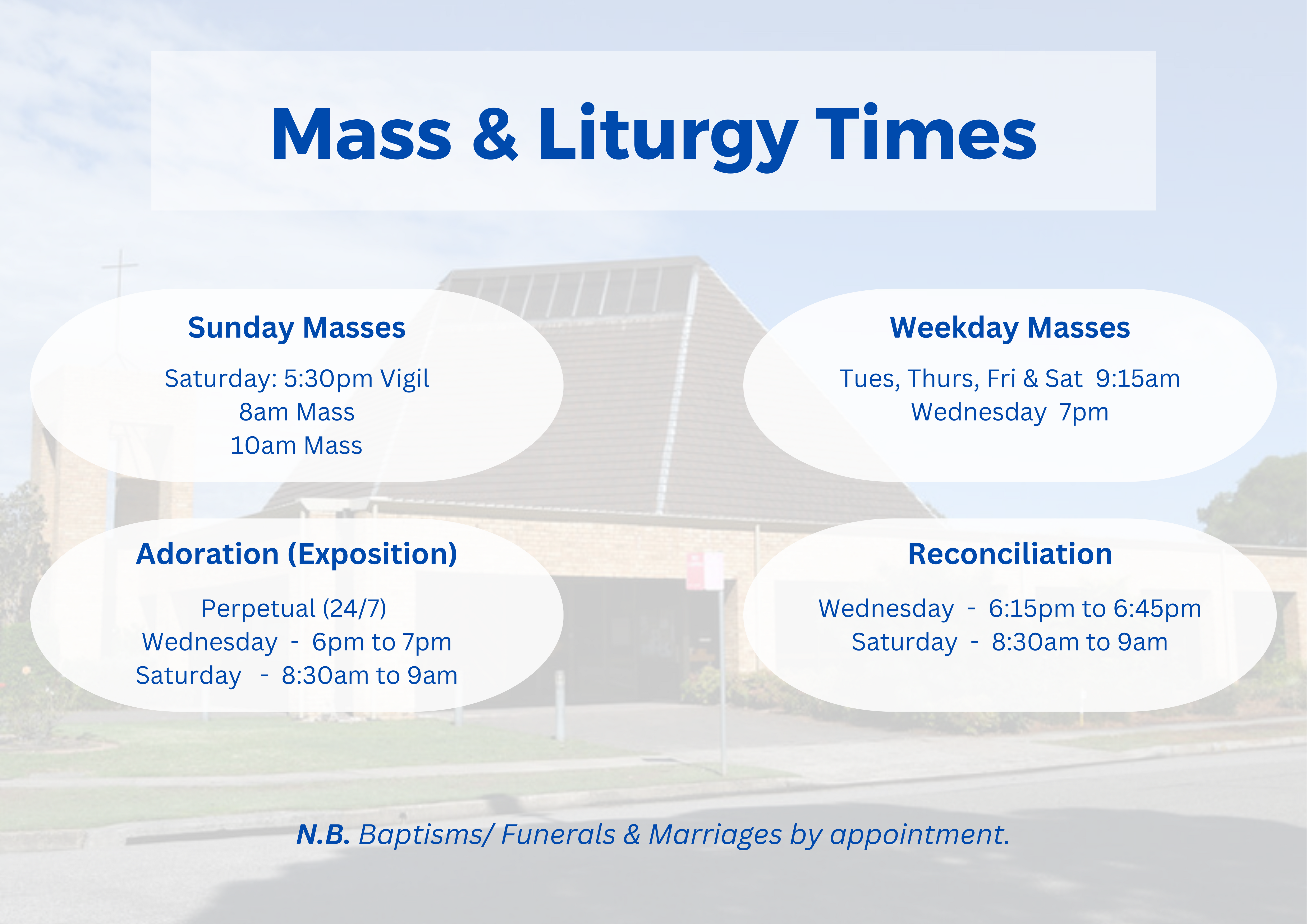 HNMP - Mass & Liturgy Times